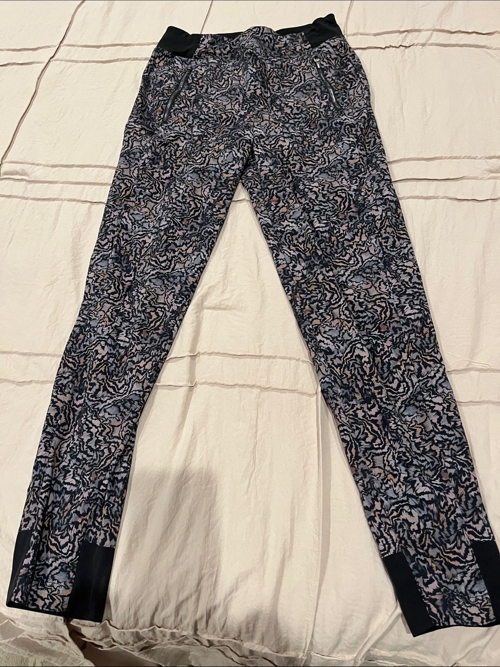 Athleta Printed Blue-Black High-Rise Jeggings